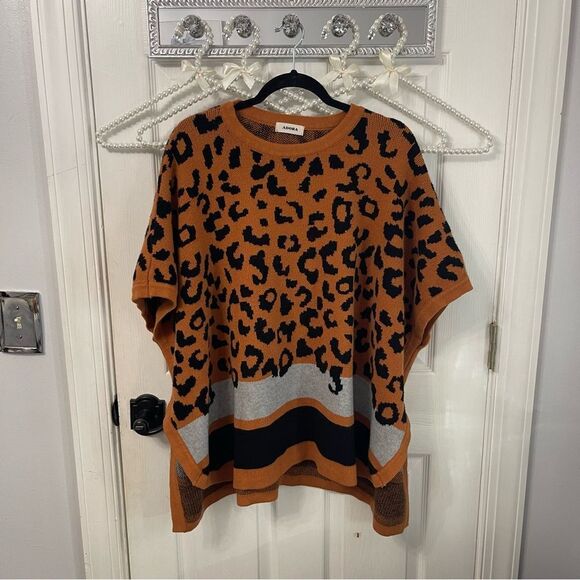 Cheetah Side Split Pullover Sweater - Picture 1 of 9